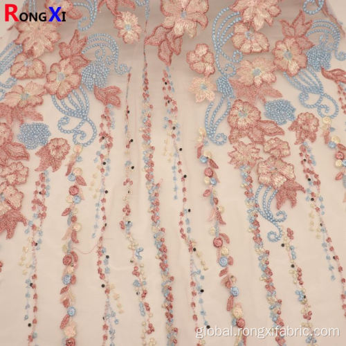 Bead Fabric Brand New Embroidery Fabrics With High Quality Factory